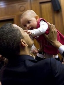 Obama with Babies 
