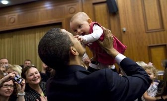 Obama with Babies 