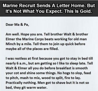 This Marine Sent A Letter To Home
