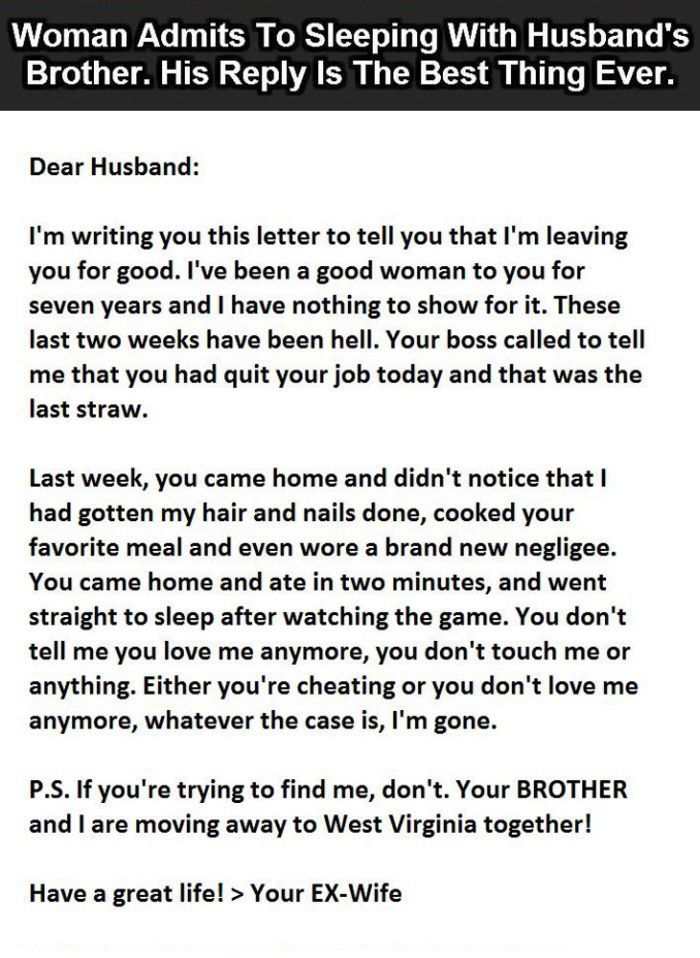 This Man Gets The Last Laugh With His Marriage Breakup Letter