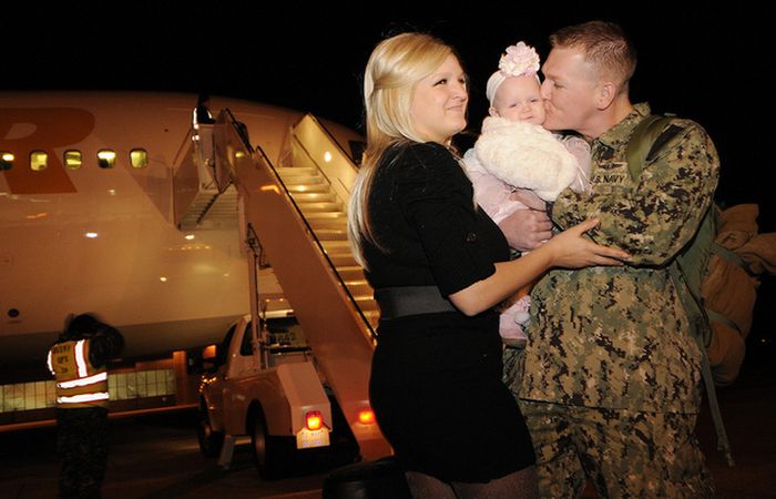 Military Men Meet Their Children For The First Time
