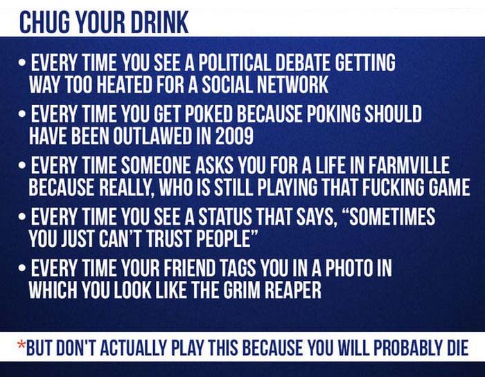 How To Turn Facebook Into A Drinking Game