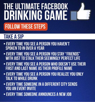 How To Turn Facebook Into A Drinking Game