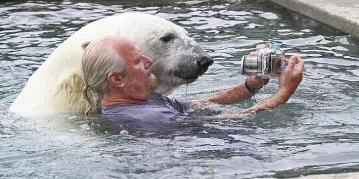 Man and a Polar Bear 