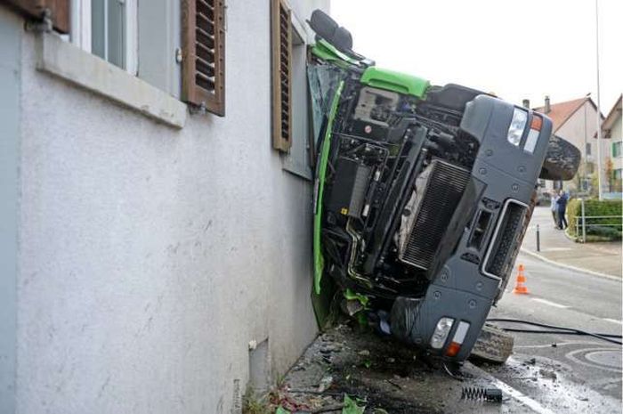 Truck Crashes Into The Side Of A House