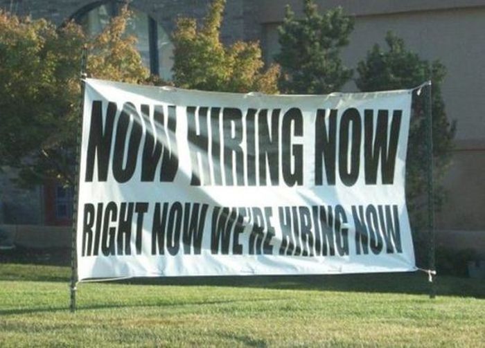 The Funniest 'Now Hiring' Signs You're Ever Going To See