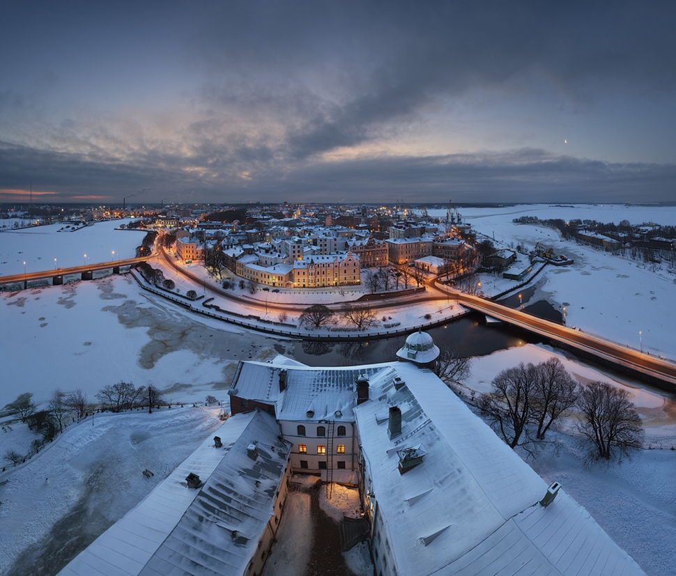 Beautiful photos of cities in winter
