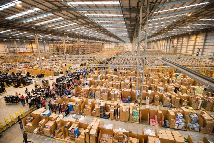 The Amazon Warehouse Is A Madhouse Before Christmas