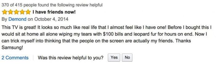 Sarcastic Amazon Reviews For The Most Expensive TV Ever