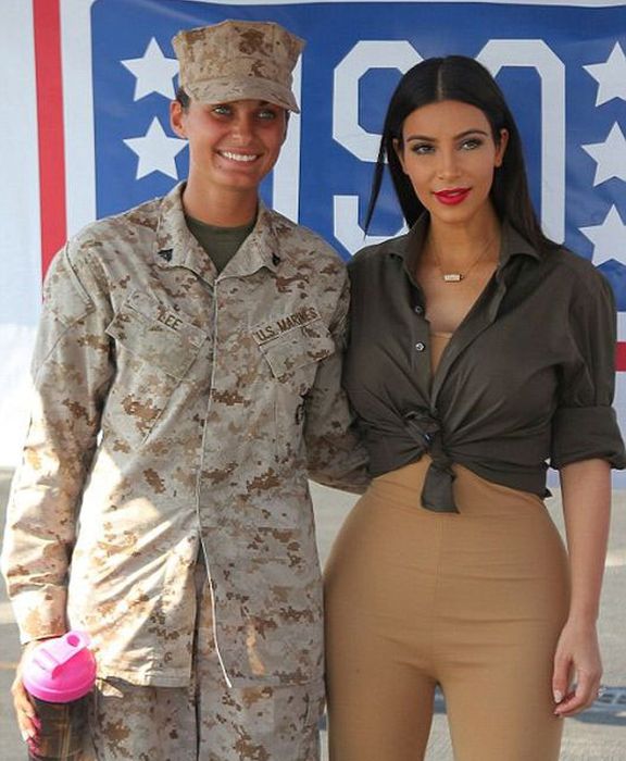 Kim Kardashian Visits Soldiers In Abu Dhabi