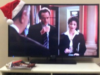 Put A Santa Hat On The Corner Of A TV And You Have A Drinking Game