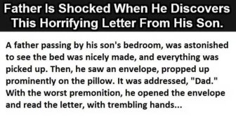 Dad Is Shocked When He Reads His Son's Letter But The Ending Is Perfect