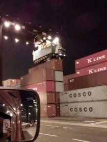 Truck Driver Forgot to Uncouple the Container