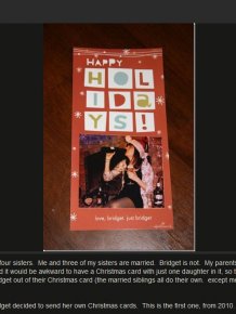 Sister Embraces The Single Life With Christmas Cards