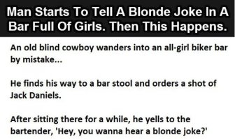 Blind Man Wants To Tell The Wrong Joke In The Wrong Bar