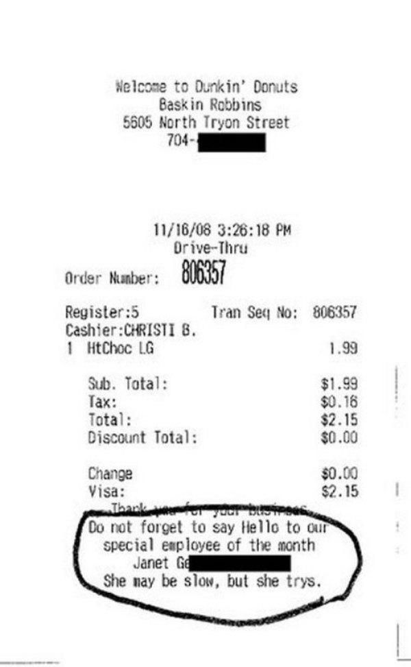 Are These Receipts Laughing At You Or With You?