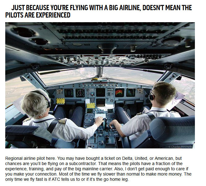 Confessions From Pilots and Flight Attendants