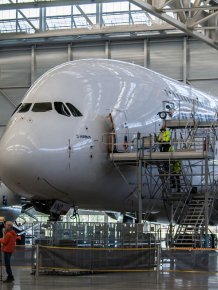 Airbus A380 in garage