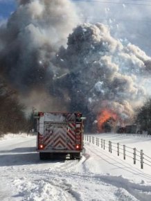 Fireworks Truck Explodes Causing A Huge Pileup In Michigan