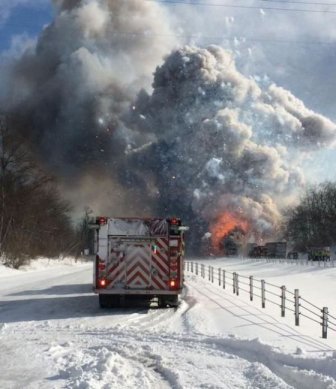 Fireworks Truck Explodes Causing A Huge Pileup In Michigan