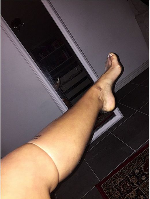 Woman Puts Condom On Her Leg To Show No Man Is Too Big To Wear One