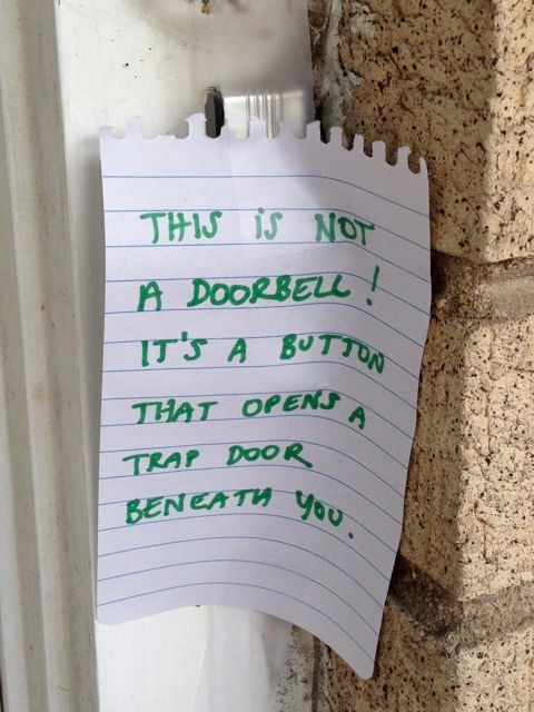 Funny Doorbell Notes From Angry Moms