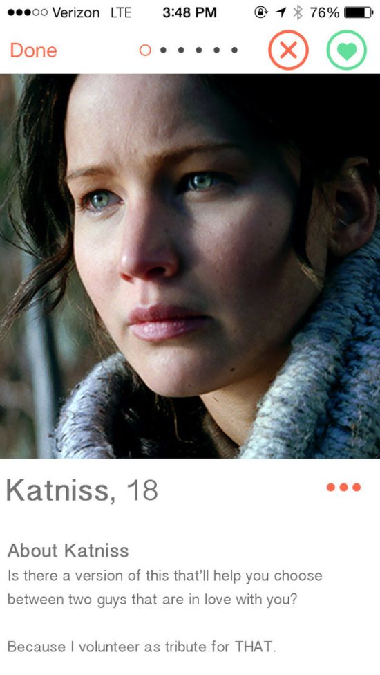 When Characters From The Hunger Games Get On Tinder