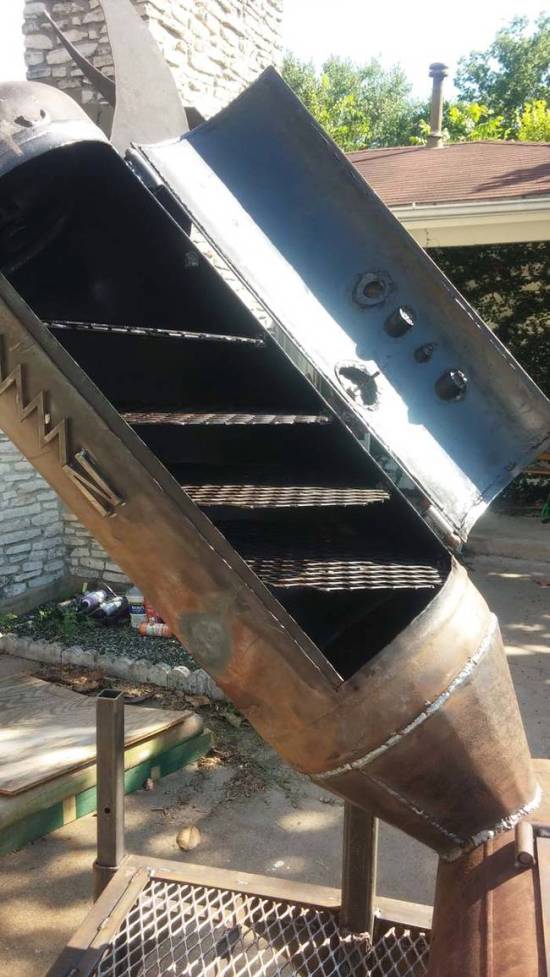 Scrap Metal Turned Into A Cool Barbecue Smoker