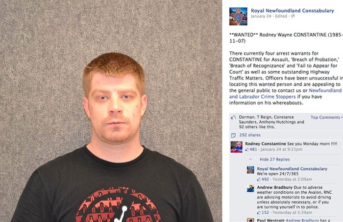 Wanted Man Turns Himself In On Facebook