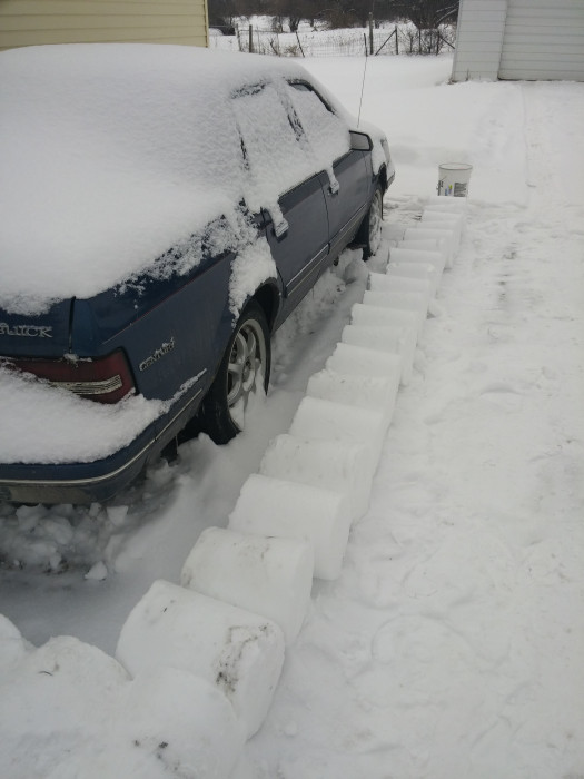 This Poor Guy Is Never Going To Get His Car Out