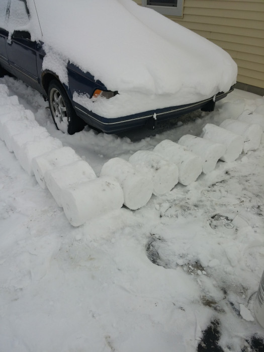 This Poor Guy Is Never Going To Get His Car Out