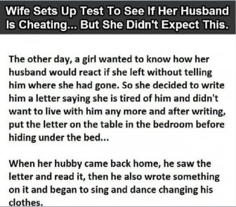 Wife Tries To Give Husband A Cheating Test And It Completely Backfires
