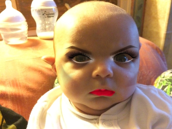 Mom Edits 7 Week Old Son's Photos With A Makeup App