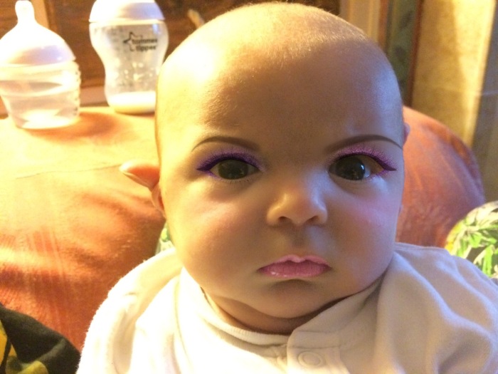 Mom Edits 7 Week Old Son's Photos With A Makeup App