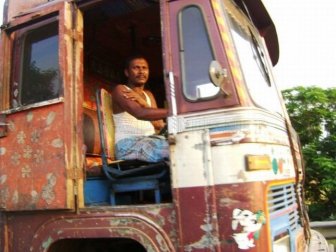 Indian truck drivers and machine operators