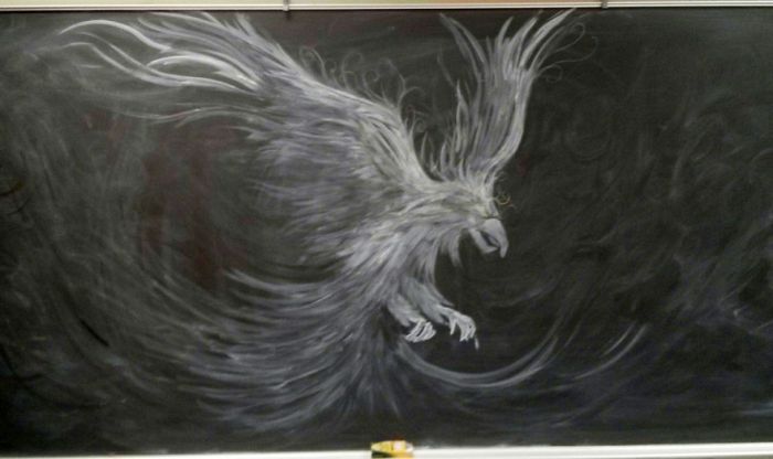 Teacher Uses Amazing Chalkboard Artwork To Inspire His Students