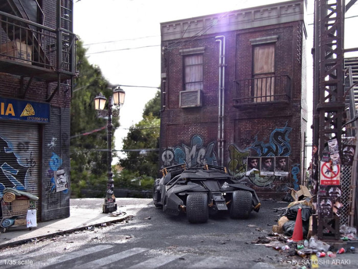 Satoshi Araki Recreates A Scene From Batman With An Awesome Diorama