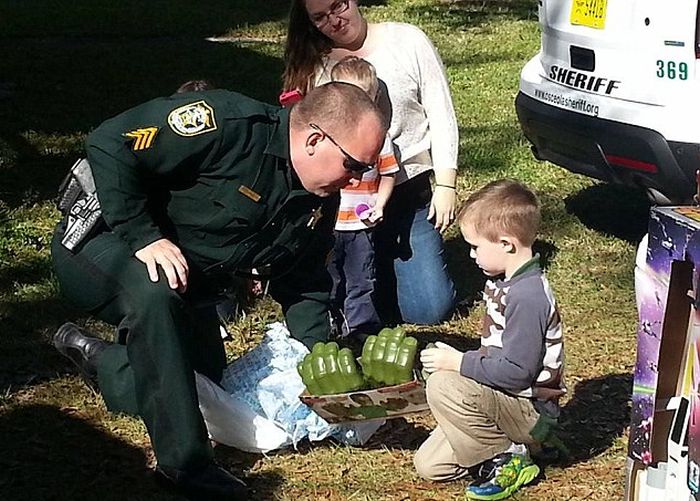 Police And Firefighters Come Out To Celebrate 6 Year Old's Birthday