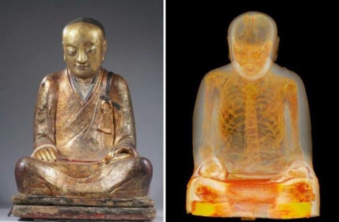 It Turns Out There's A Mummy Hidden In This 12th Century Buddha Statue