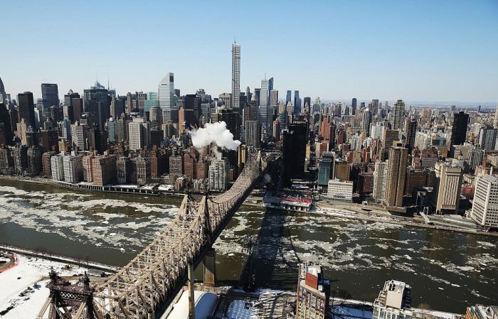 Amazing Aerial Views Show A Frozen New York City