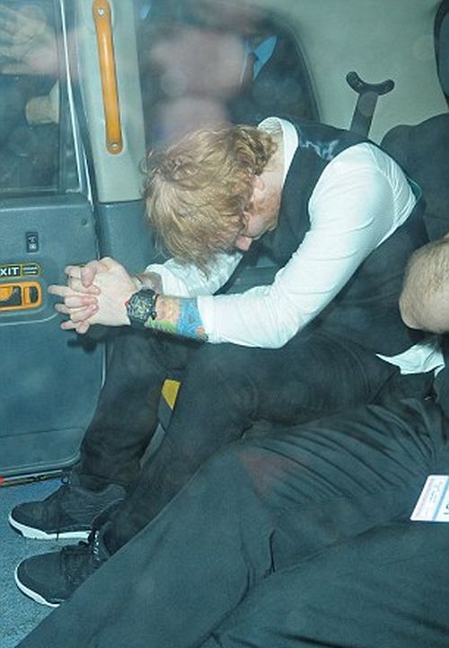It Looks Like Ed Sheeran Partied A Little Too Hard After The BRIT Awards