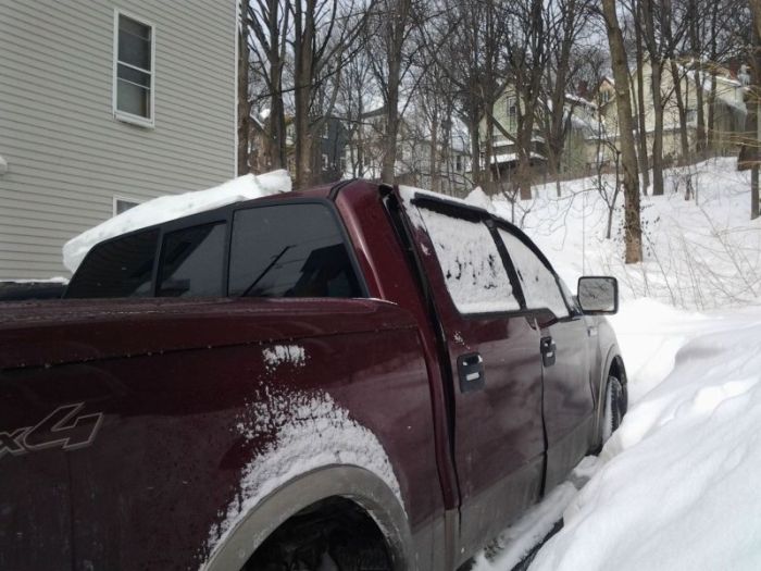 Truck Gets Destroyed By A Boston Winter Storm