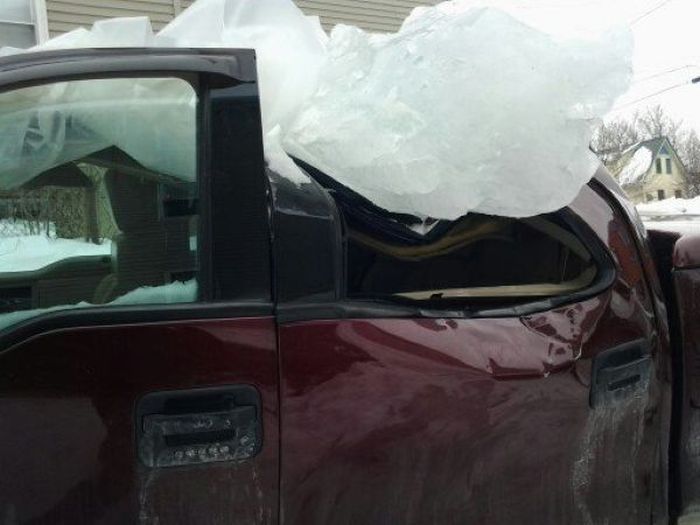 Truck Gets Destroyed By A Boston Winter Storm
