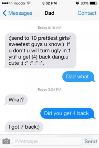 Dad Trolls Daughter Via Text Message