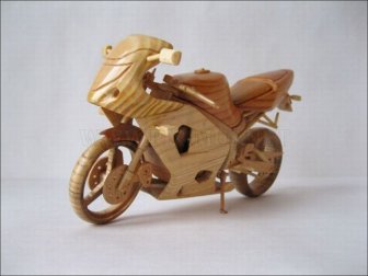 Wooden Miniature Motorcycles 