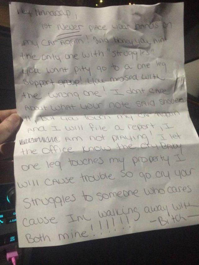 You Won't Believe The Note That Someone Wrote To This Disabled Woman