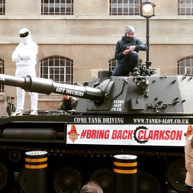 Top Gear Fans Deliver A Petition To Bring Back Clarkson With A Tank