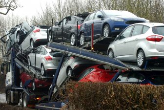 New Cars Destroyed After Collision With the Bridge