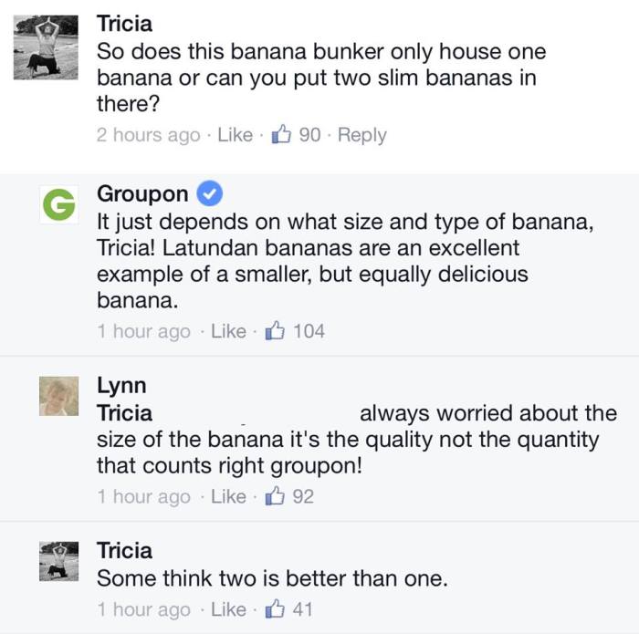Facebook Had A Field Day When Groupon Introduced The Banana Bunker