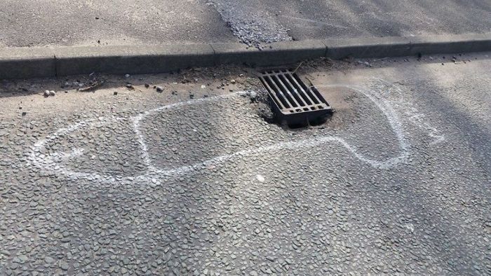 Artist Uses Penises To Draw Attention To Potholes In England